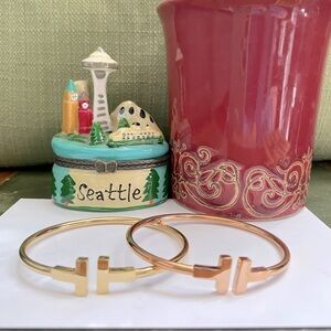 Double T Bangle Bracelet